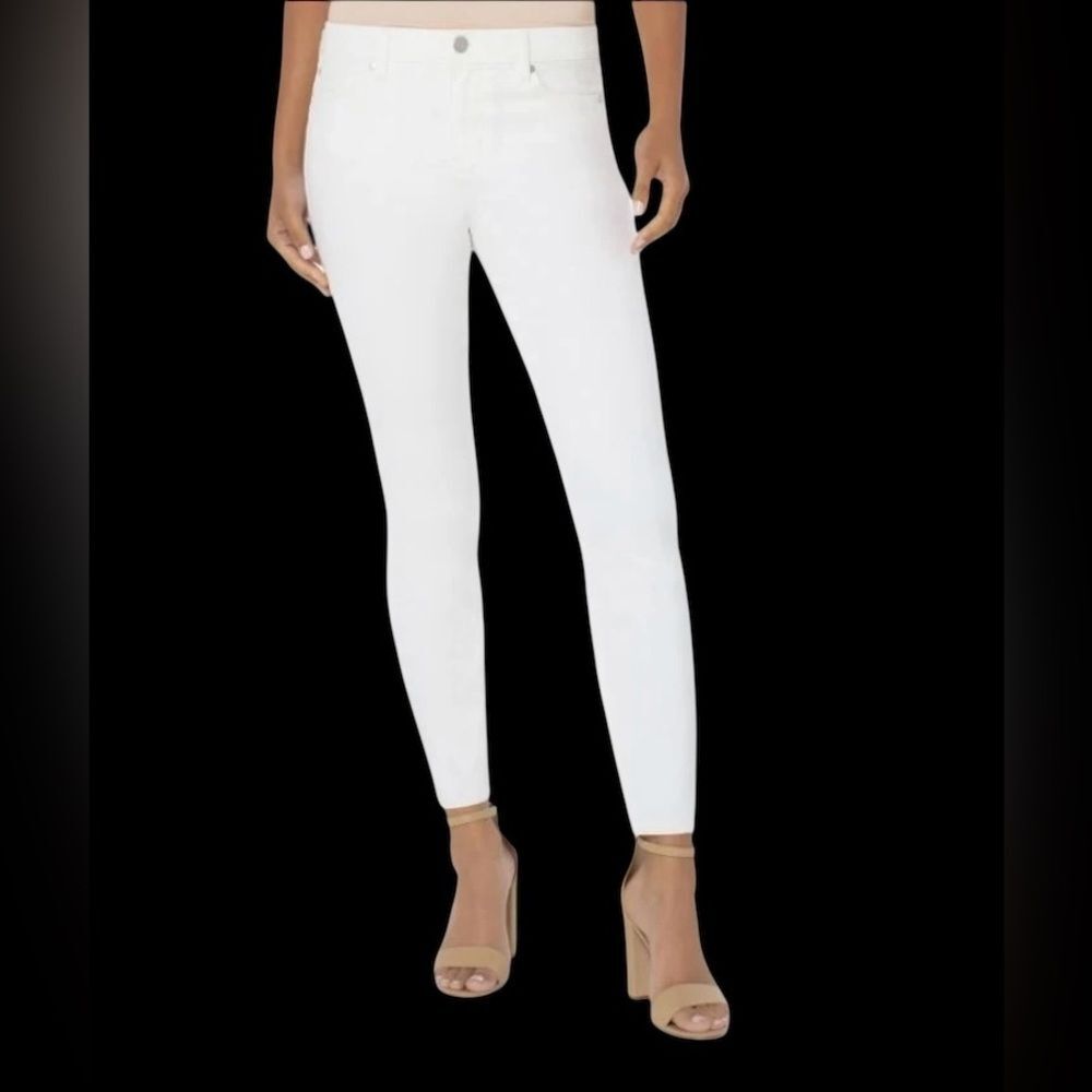 Liverpool The Hugger Piper ankle skinny distressed white jeans NWT size 8/29